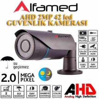 2MP 1080p AHD 42 Led Gece Görüşlü Kamera ALFAMED AL-8143W