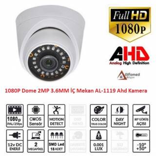 2MP 18 Nano LED İç Mekan 1080P AHD Dome Kamera